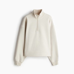 Sudadera con capucha minimalista de última moda 2026, con cremallera, unisex, de ajuste regular, color liso, tejida, con cuello alto, para otoño - Product Image 1