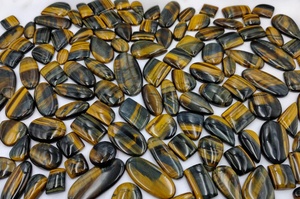 Piedras Sueltas de Ojo de Tigre Marrón Natural Pulido, Corte Oval/Pera, Cabujón, para Fabricación de Joyas, Venta al Por Mayor - Product Image 3