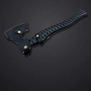 Hand Forged Carbon Steel Viking Style Bearded <b>Axe</b> <b>Wood</b> Handle Leather Sheath Industrial Grade Custom OEM Hatchet for Woodworking - Product Image 2