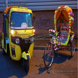 Décoration de mariage à thème indien élégante pour l'entrée des mariés en rickshaw, idéale pour la photographie, en bois, par Shobha Jain Impex, pour les fêtes - Product Image 6