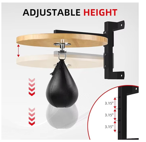 Saco de Boxeo con Pedestal de Material PU, Altura Ajustable para Entrenamiento de Boxeo para Adultos, Rojo y Negro, con Bola de Velocidad - Product Image 5