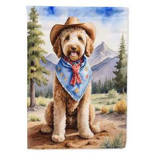 Labradoodle multicolore Cowboy Welcome Garden Flag Mailbox Décorative Yard Flag Banner for Patio Artwork for Flower Beds Small - Product Image 1