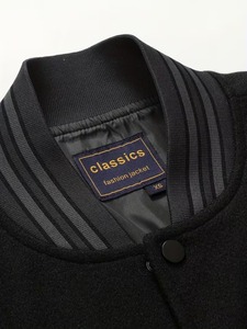 Manufacturer High Quality Embroidery Patch <b>Men</b> College Leather Sleeves Custom Logo Baseball <b>Bomber</b> Letterman Varsity <b>Jacket</b> - Product Image 3