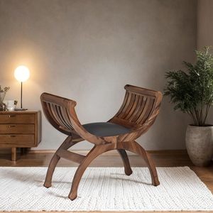 Mela <b>Bench</b> Made Of Solid Teak Wood High Quality With Dark Brown and Cushion For <b>Indoor</b> or Outdoor - Product Image 6