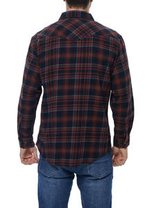 hot selling Mens Flannel Pearl Snap Plaid <b>Button</b> <b>up</b> Casual Western Cowboy Long <b>Sleeve</b> <b>Shirts</b> low price fashion - Product Image 2