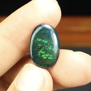 Opale noire naturelle, cabochon ovale poli, 8,25 carats, motif nid d'abeille, multicolore, pierre précieuse en vrac - Product Image 6