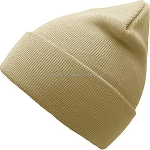 Unisex Wholesale Custom Logo Ribbed Wool Knit Beanies With Pom Pom Winter Cuffed Beanie Hat for Women <b>Men</b> Made in Pakistan - Product Image 3