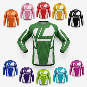 Maillot de motocross à manches longues, prix de gros, respirant, séchage rapide, léger, pour le cyclisme et la course moto - Product Image 1