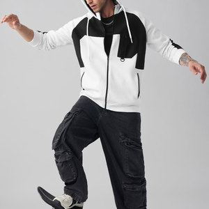 Wholesale High Quality Hoodies Men Custom Design and Logo Breathable <b>Fabric</b> 100% Cotton Zip-Up Washable Men's Hoodies - Product Image 2