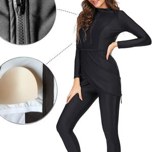 Maillot de bain musulman personnalisé pour femme, burkini modeste à couvrance intégrale, ensemble 2 pièces imprimé, séchage rapide, coupe haute islamique - Product Image 6