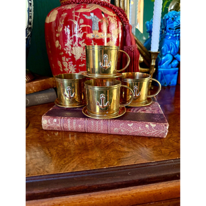 Tasses et soucoupes à thé personnalisables en laiton de haute qualité, finition dorée brillante, design unique gravé, style classique - Product Image 6