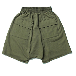 Casual Men's High Street Style Canvas <b>Shorts</b> with Two Back Pockets Breathable & <b>Quick</b> <b>Dry</b> Elastic Waist Stylish Everyday Wear - Product Image 1