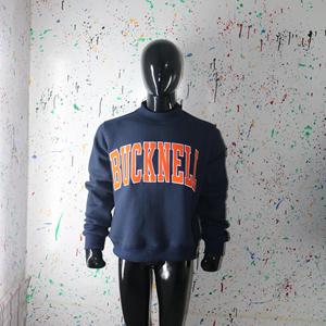 Sweat-shirt à capuche en polaire BUCKNELL BLUE 100% coton avec broderie appliquée, style vintage, streetwear, hiver, URBAN PRODUCTIONS - Product Image 5