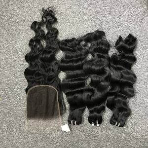 ผมต่อผมบริสุทธิ์แบบดิบไม่ผ่านกระบวนการผม100% คลื่นธรรมชาติเวียดนาม - Product Image 2