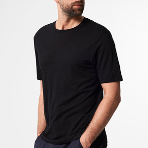 Camiseta unisex con hombros caídos, lisa, personalizable con logo, estilo urbano, de algodón transpirable, cuello redondo, para hombre. - Product Image 6