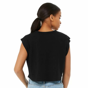 Débardeur court en toile pour femme, coupe ajustée, écologique, imprimé vintage, idéal pour l'été - Product Image 3