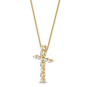 Pendentif en or jaune 18 carats avec diamant de laboratoire 0,23 CTW taille marquise, collier de joaillerie fine, charme élégant pour femme - Product Image 4