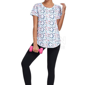 T-shirt de haute qualité pour femmes, léger, sublimation, couleur personnalisée, vêtement décontracté, t-shirt sublimation femme - Product Image 5