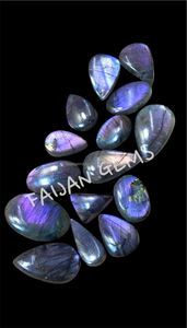 Labradorita púrpura natural, cabujón de piedras preciosas sueltas, forma de mezcla pulida, todos los tamaños de cristal de fabricación de joyas, certificado por terceros - Product Image 2