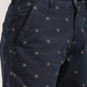 Shorts décontractés pour hommes en coton imprimé bleu marine avec cordon de serrage, style streetwear, pour un usage quotidien - Product Image 6
