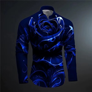 T-shirt Homme Décontracté à Boutons, Coupe Slim, pour Activités de Plein Air, avec Motif Masque Rose, Doux et Confortable, HD 2026, Sublimation par Transfert Tendance - Product Image 6