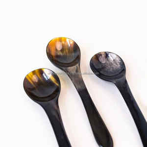 Cuillère en corne de Style Viking authentique couverts faits à la main corne de buffle d'eau naturelle artisanat indien Unique - Product Image 1