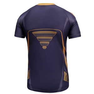 Venta al por mayor sublimación impresa Mma Rash Guard para hombres camiseta de surf de compresión de manga corta para hombres Rashguard Bjj - Product Image 3