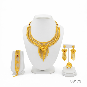 Collar de Moda para Mujer de MOLL JEWELLERS, Elegante, Chapado en Oro, con Circonita Natural, Cadena de Cuerda Sólida, Certificado por Terceros, Ideal para Bodas - Product Image 1