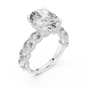 Anillos de compromiso de plata de ley 925 con circonita y moissanita, diseño de banda de eternidad, con alejandrita, joyería de alta gama personalizada para mujer - Product Image 6