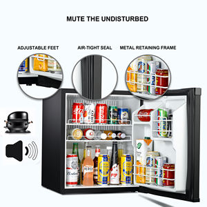 Mini réfrigérateur intelligent à compresseur rétro vertical intégré de 60 L, personnalisé, avec thermostat, pour bière, fruits et légumes - Product Image 3