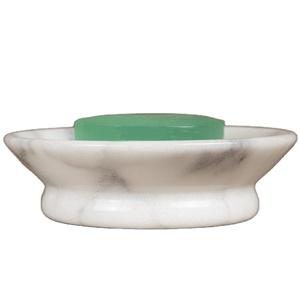 Spa Collection White Marble <b>Soap</b> Dish <b>Soap</b> <b>Holder</b> <b>Soap</b> Tray - Product Image 1