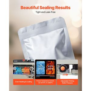 Machine de scellage à bande verticale continue pour une largeur de scellage de 0,24 à 0,47, température et vitesse réglables, rouleau de scellage thermique, impression 0,001 à 0,03 - Product Image 5