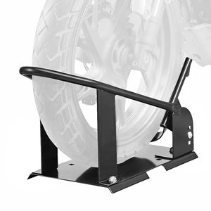 Supporto per Ruota Anteriore Moto in Acciaio Rinforzato con Capacità di 816 kg e 3 Livelli Regolabili, Culla in Gomma - Product Image 4