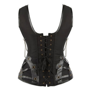 Corset en cuir de haute qualité pour femme, corset en cuir personnalisé de haute qualité avec design à rivets pour le modelage corporel quotidien - Product Image 6