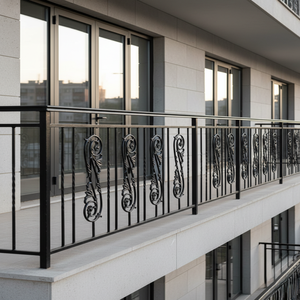 Ornate Stainless Steel Baluster Modern Frameless Stair <b>Railings</b> Floor Mounted Rust Resistant Villa Hotel Balcony Decorative - Product Image 3