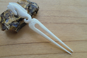 Épingle à cheveux traditionnelle en os |   Outil de coiffure fait main pour chignon - Product Image 5