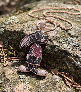 Bugs Bunny Iced Out Anhänger Roségold Moissanit Hip-Hop Halskette - Product Image 6