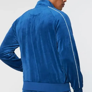 ชุดวอร์มกำมะหยี่ผู้ชาย 2 ชิ้น เสื้อฮู้ดแขนยาวและกางเกงขายาว ชุดกีฬา - Product Image 2