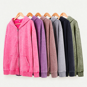 Sweat à capuche unisexe en molleton épais délavé à l'acide, anti-plis, style streetwear, personnalisable, fabricant de sweats à capuche - Product Image 1
