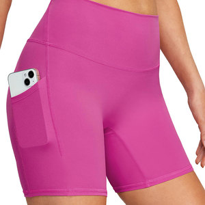 Anti Squat Proof Breathable Women Yoga Shorts High Elastic Gym Fitness Biker Shorts High Waisted <b>Tummy</b> <b>Control</b> - Product Image 1