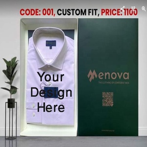 Camisa de vestir formal de manga larga de algodón 100% para hombre, antiarrugas, de secado rápido, logotipo personalizado, informal, exportación, Bangladesh, OEM, talla grande - Product Image 3