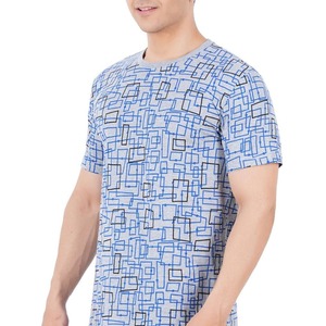 เสื้อยืดแขนสั้นผู้ชายทรงโอเวอร์ไซส์ ลายมัดย้อม คอกลม ผ้าถักเนื้อคอตตอน ทรงปกติ ระบายอากาศได้ดี ผ้าเจอร์ซีย์ 220 กรัม รับสกรีนโลโก้ - Product Image 4