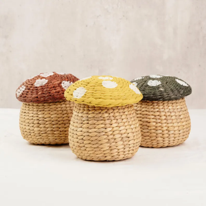 Panier de rangement en jacinthe d'eau tressé à la main avec couvercle, paniers pour ranger les jouets, en provenance du Vietnam - Product Image 4