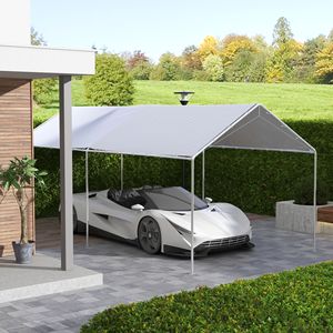 Resistente UV 10 X 20ft Carport copertura di ricambio del tetto con corde elastiche a sfera tettoia bianca per garage e tettoie e Carport - Product Image 2