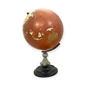 Globe terrestre Art Déco en métal de qualité supérieure avec design écologique, construction durable et fonction rotative pour usage décoratif - Product Image 1