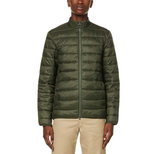 Men's Casual Outdoor Canvas Fabric Puffer Jacket Quick Dry Breathable 100% Polyester Filled Stand Collar Zipper Front Logo - Product Image 2