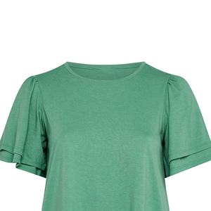 Camiseta ligera de verano elegante y a la moda para mujer, Camiseta de algodón suave cómoda de ajuste relajado para mujer, lo mejor para ropa informal - Product Image 2
