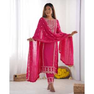 Hermosa ropa de fiesta para mujer Top-Bottom y Dupatta Set - Product Image 5