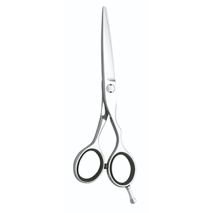 Ciseaux de barbier en acier inoxydable allemand à manche courbé, marque privée, à pointe arrondie, pour une utilisation facile, vente en gros - Product Image 5