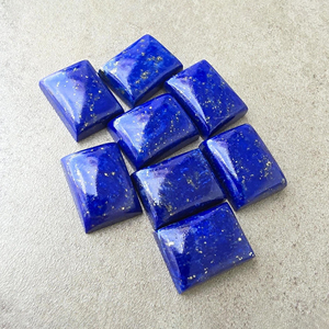 Lapis-lazuli bleu naturel de qualité AAA+, cabochon rectangulaire à dos plat, calibré, certifié par un tiers, pour la fabrication de bijoux - Product Image 6